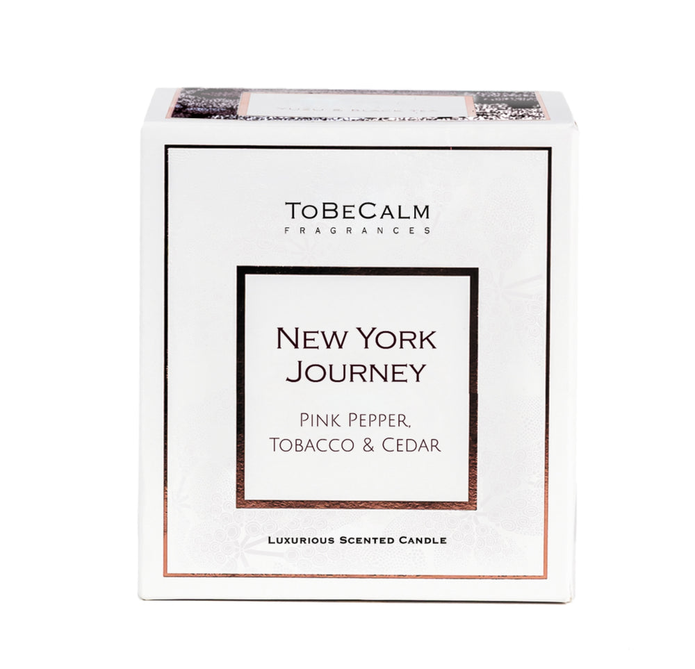 New York Journey - Pink Pepper, Tobacco & Cedar - Medium Soy Candle