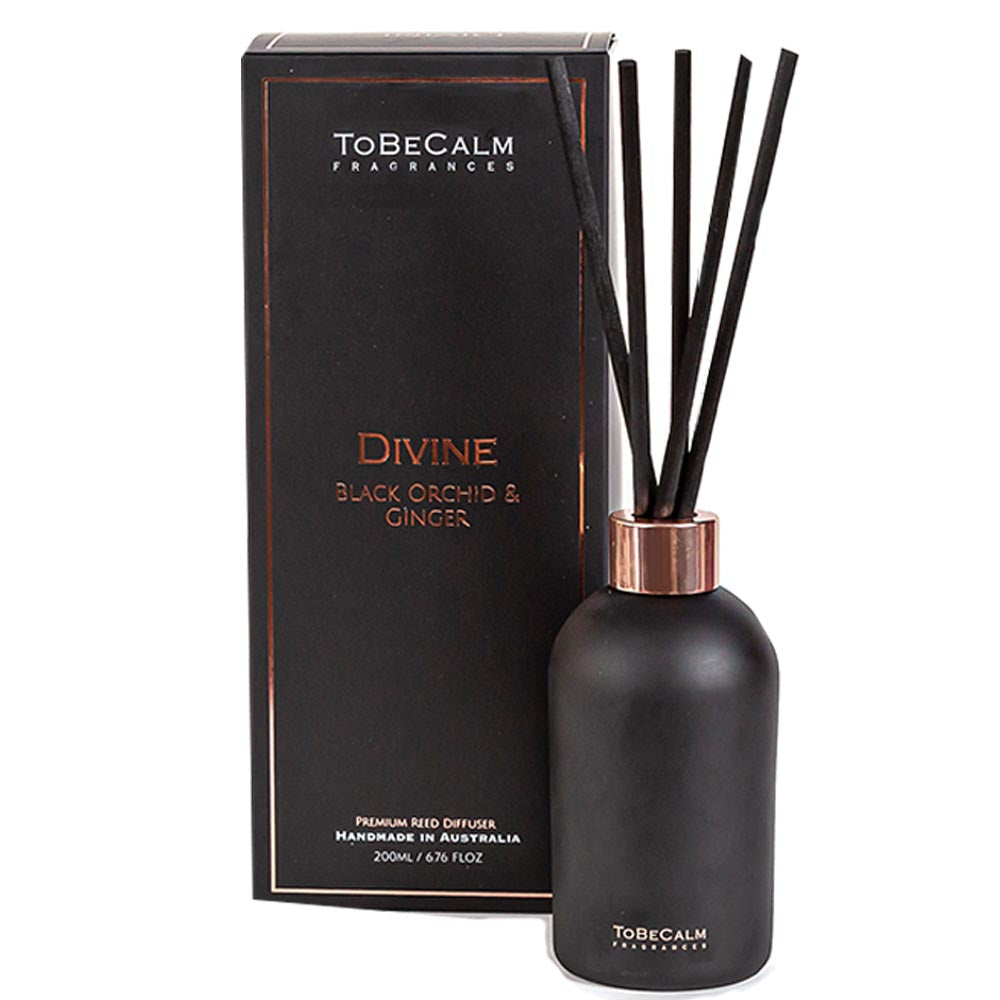 Divine - Black Orchid & Ginger - Reed Diffuser + FREE 300ml Refill of Your Choice