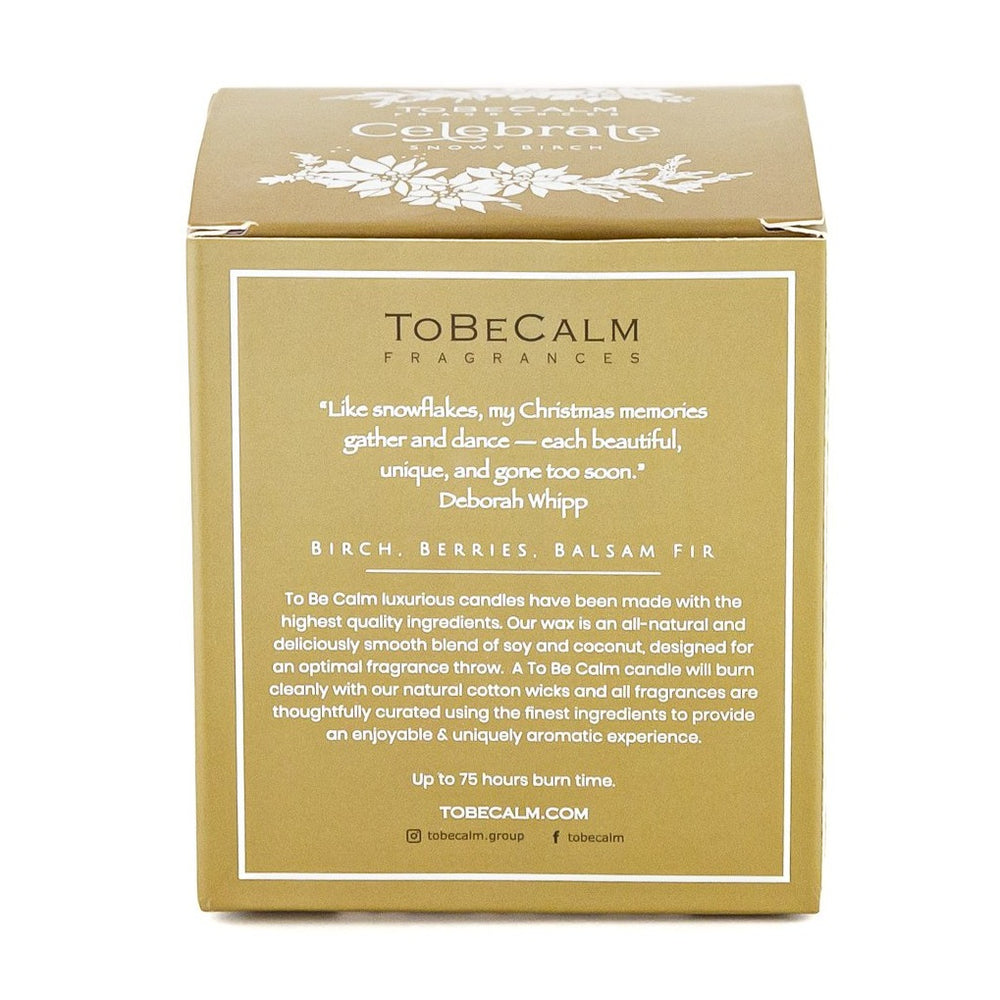 tobecalm-Celebrate-Snowy Birch-Luxury Large Soy Candle