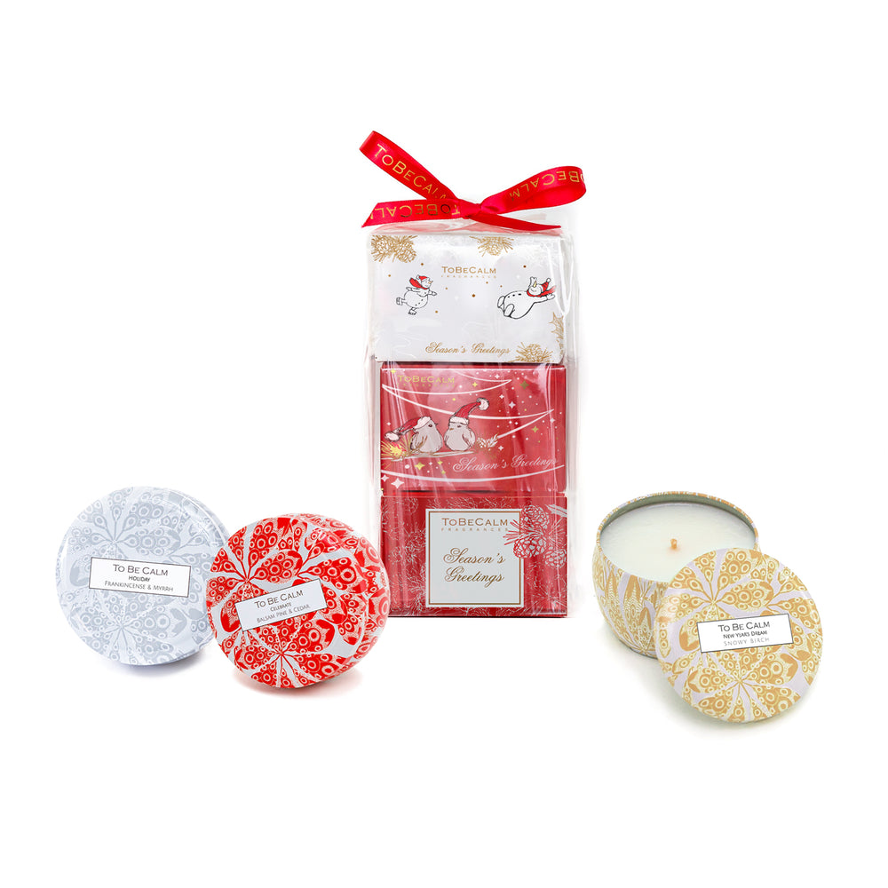 To Be Calm Trio Tower Mini Candle Gift Set 2